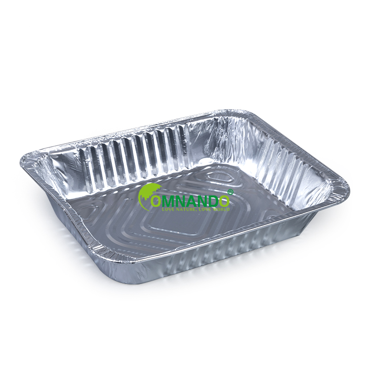 Custom logo aluminium foil for food packing disposable foil tray
