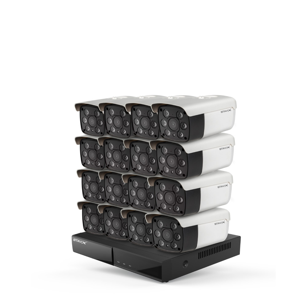 CCTV Camera Kit System 16Ch 16 Channel Wired Nvr Kits 16Ch Full Set Cheap Cctv Outdoor Security System Camera Kit