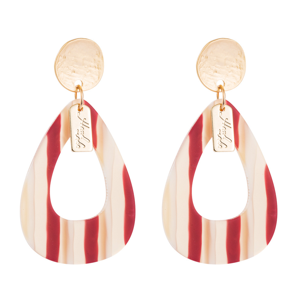 Fashion geometry European and American long earrings female personality style acrylic Bohemian versatile earpiece