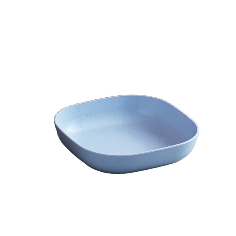 Best Selling Safe Environmentally Friendly Wheat Straw Biodegradable Fruit Square Plates