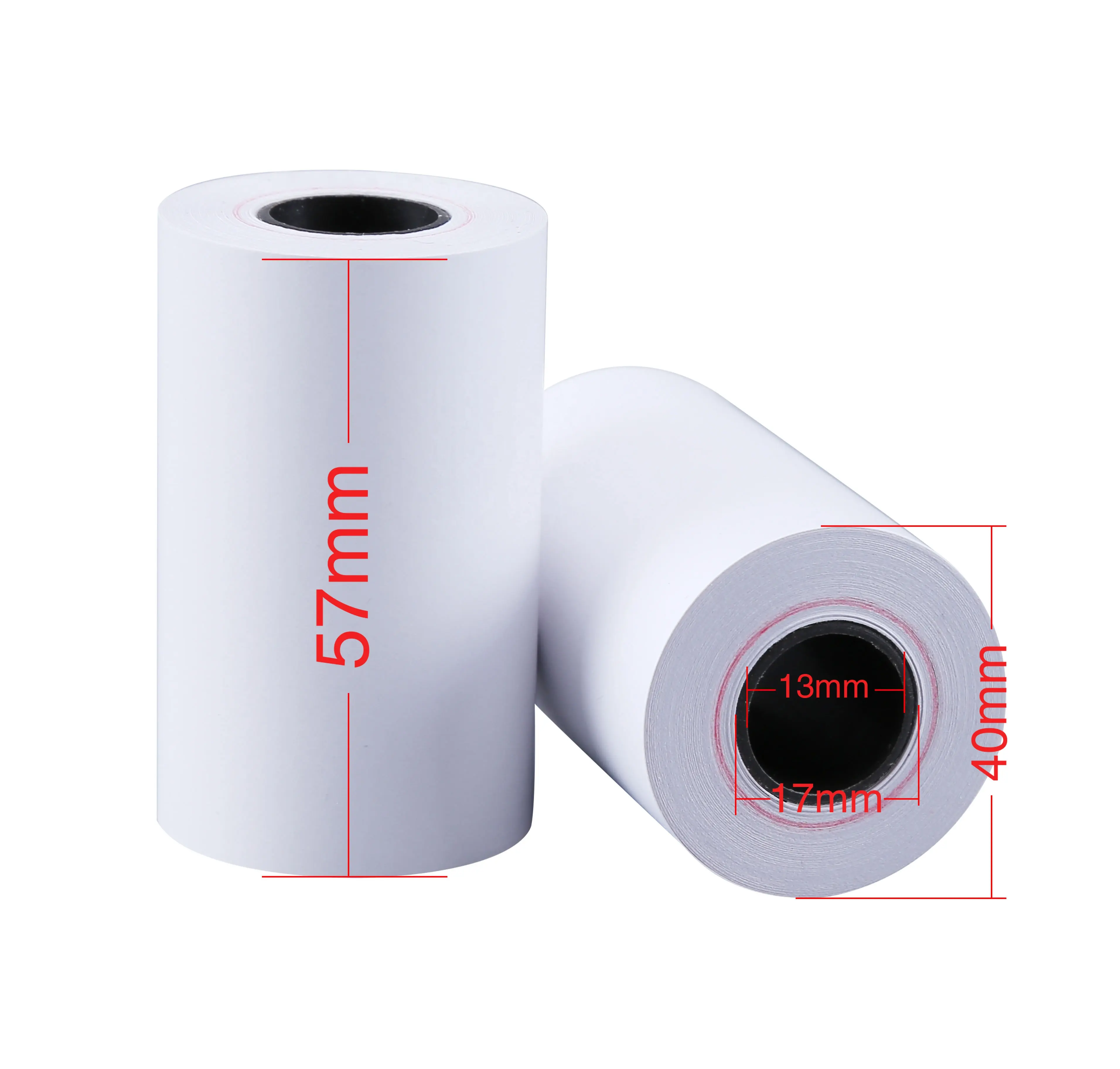 Factory Wholesale personalized waterproof oil/alcohol proof 57*40  thermal cash register paper roll