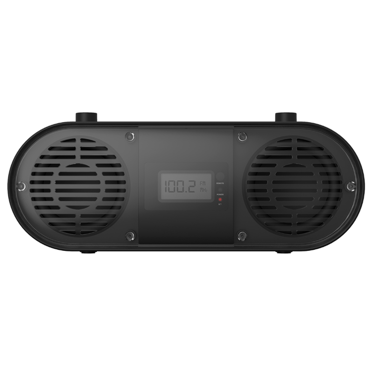 Бытовой черный портативный стереозвук-динамик CD-плеер Boombox с fm-радио