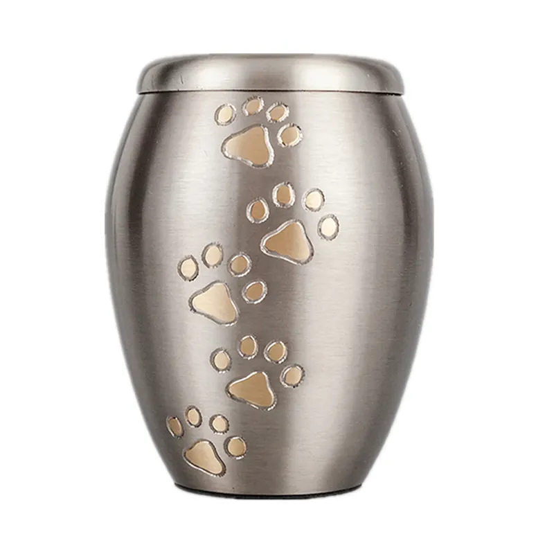 hot sale pet sealed moisture-proof metal urns cremation dog cat urns dog urn