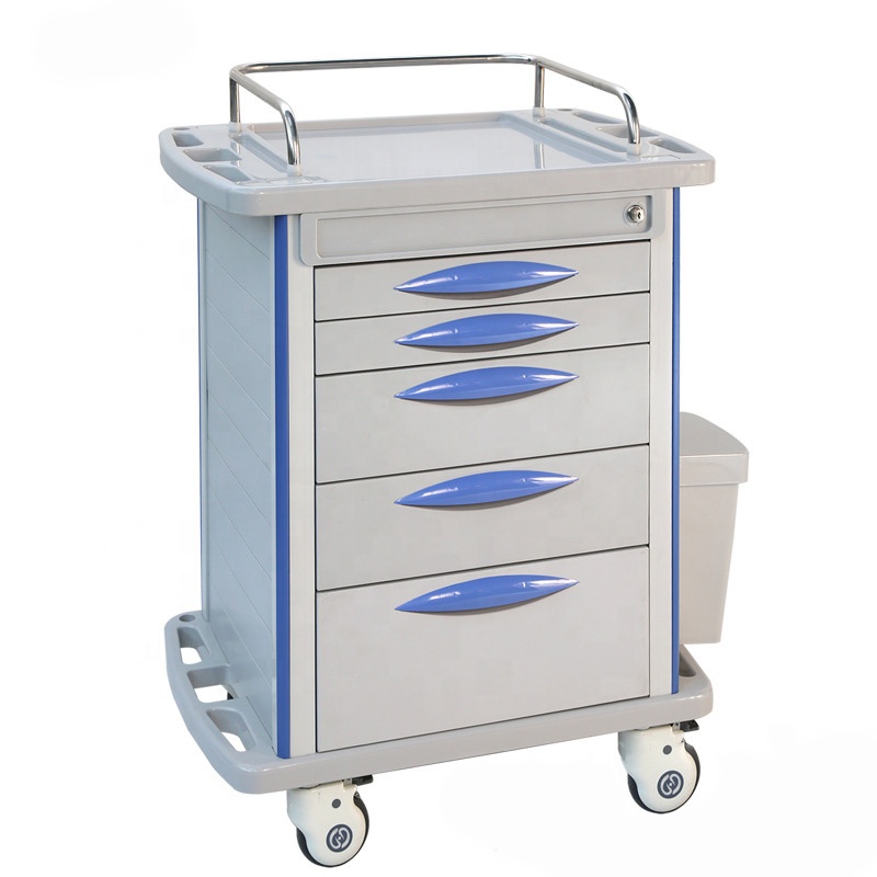 Medical Appliances Hospital Clinical Trolley Medical Emergency ABS Crash Cart