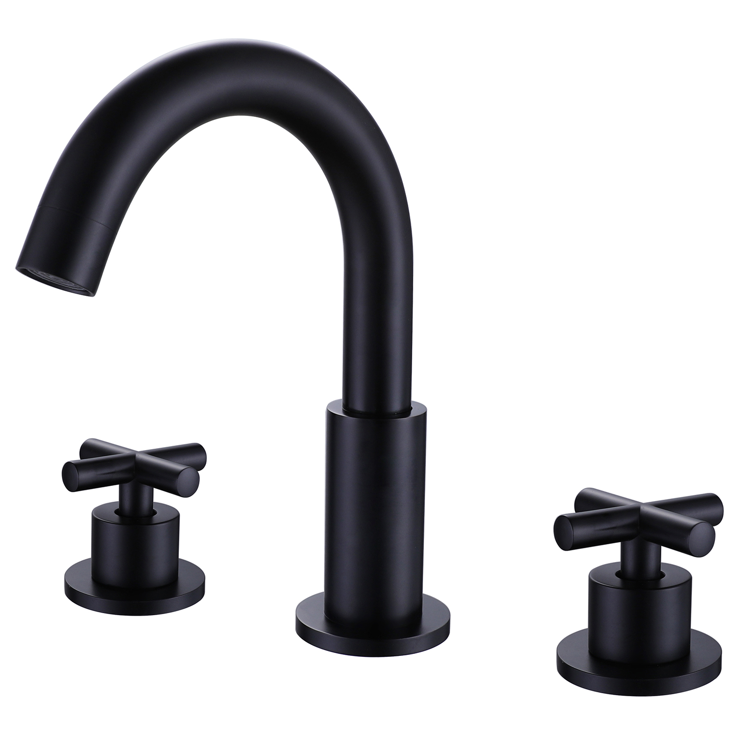 Basin mixer matt black sink black faucet 3 holes brushed brass bathroom faucet