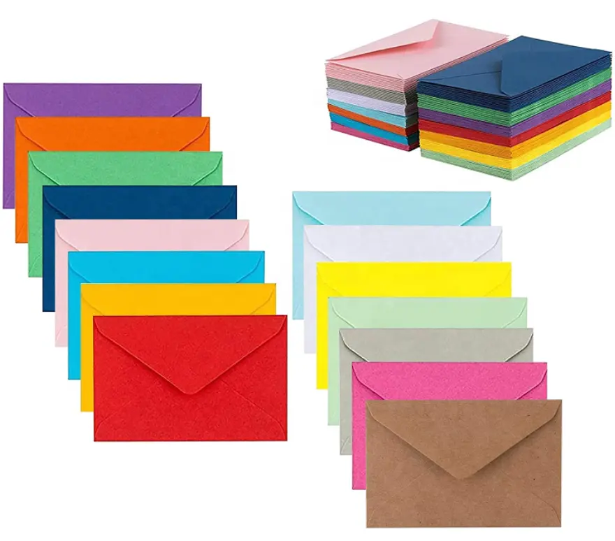 A7 Colorful 5" x 7" Assorted Colors Envelopes for Invitations, Birthday, Graduation, Baby Shower, Greeting Card