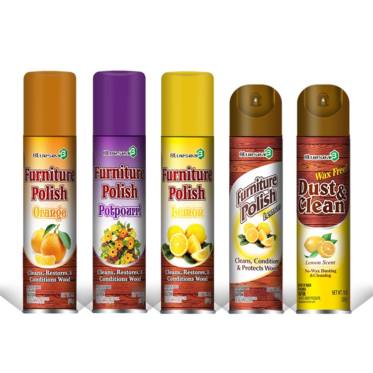 Fragrant smell OEM Factory furniture care spray non toxic Wood Leather spray furniture polish
