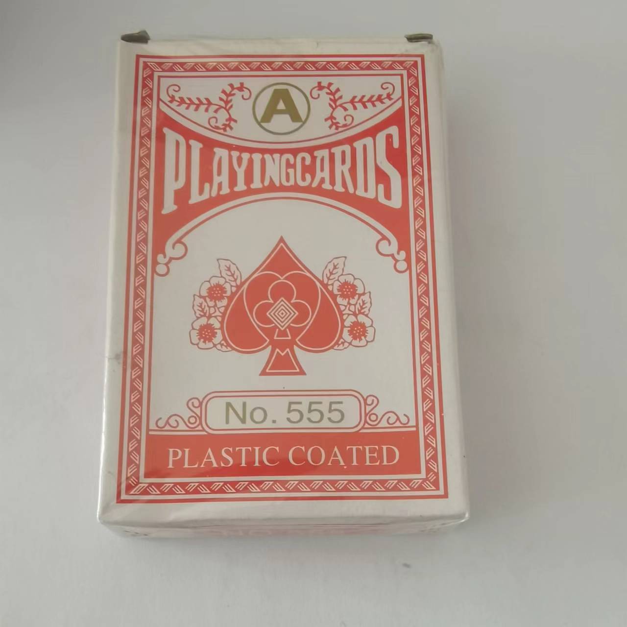 WHOLESALE CUSTOM CHEAP PLASTIC COATED NO. 555 PLAYING CARDS