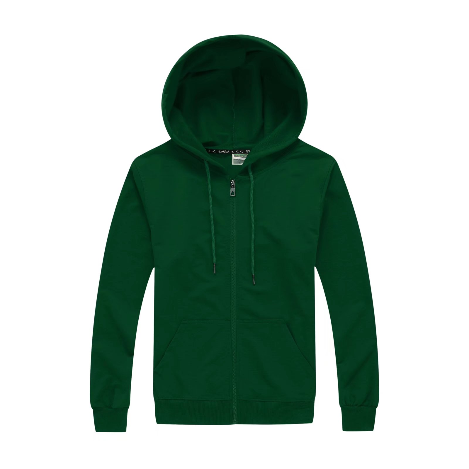 2021 Custom LOGO White Men Zipper Hoody Sweatshirt Fashion Casual Hoodies