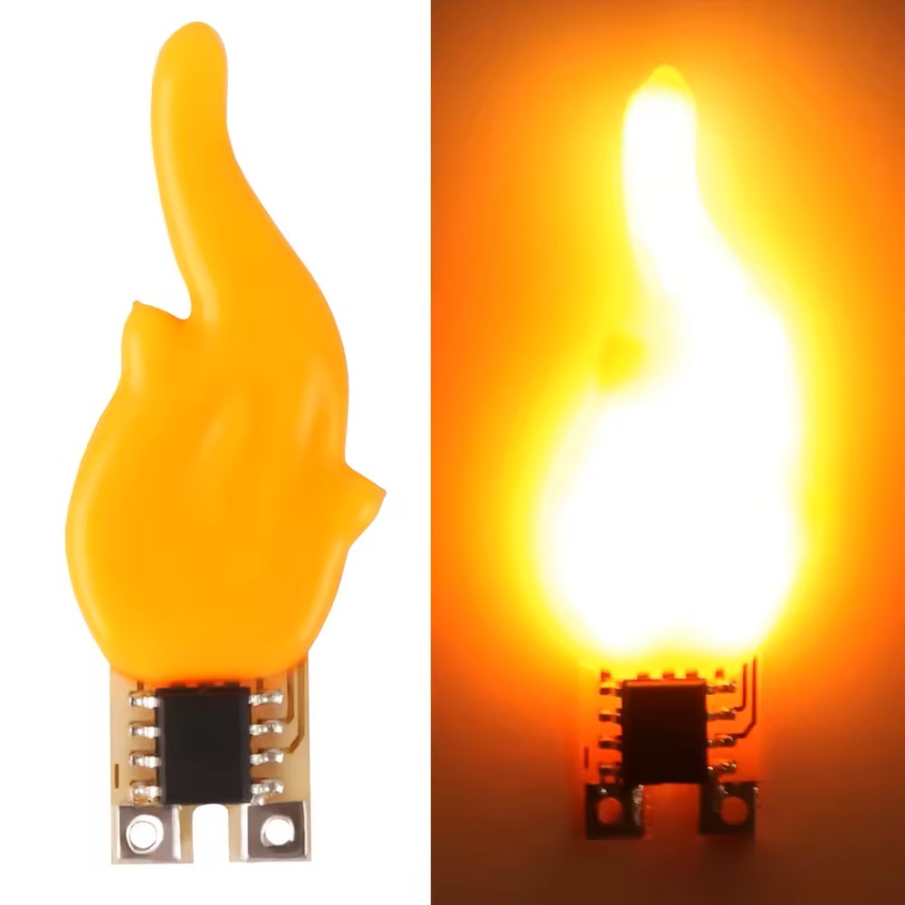 New Design Fire Shape LED Filament Flicker Flaming Candles DC 3V Decoration Lighting Bulb Accessories Lamp Flame Filament Led