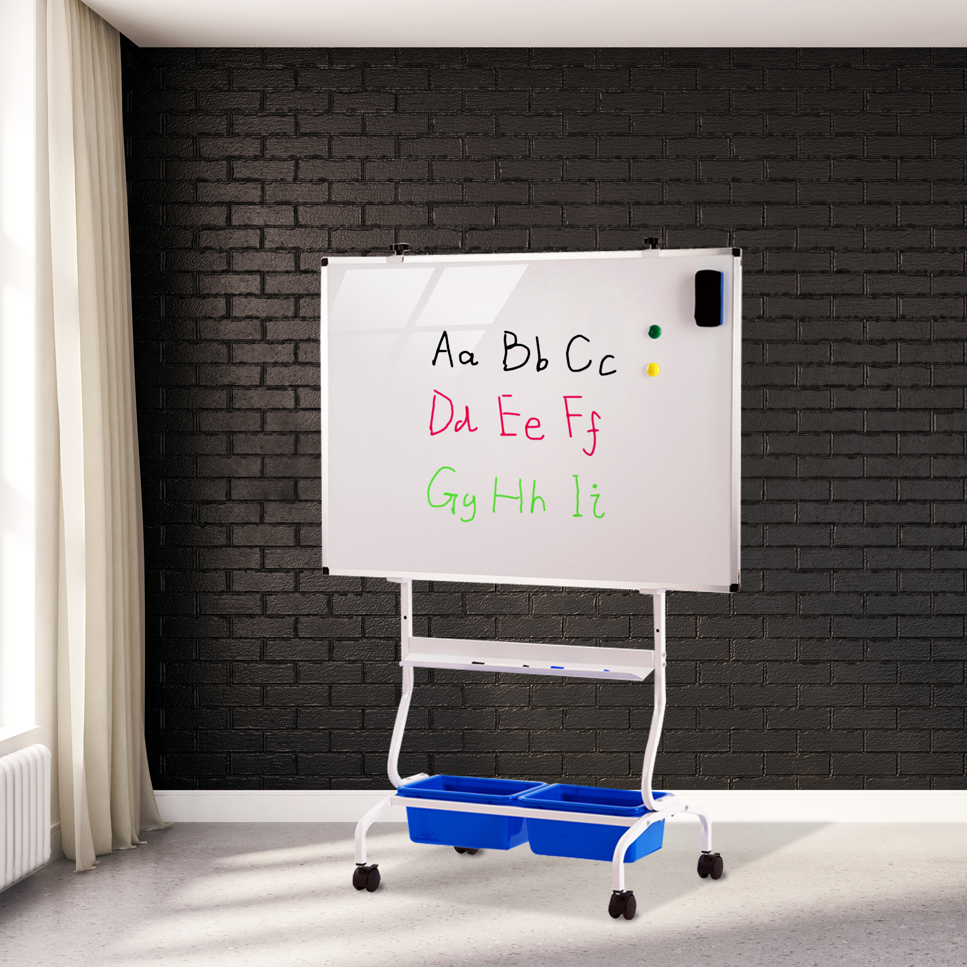Hot Sale Standing White Board Dry Erase Board Double Sided Board for Classroom