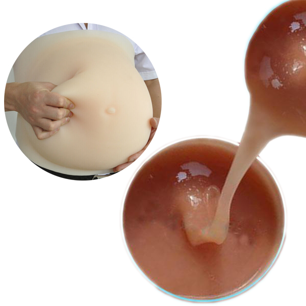 Liquid platinum cure silicone rubber for soft fake belly month pregnant baby
