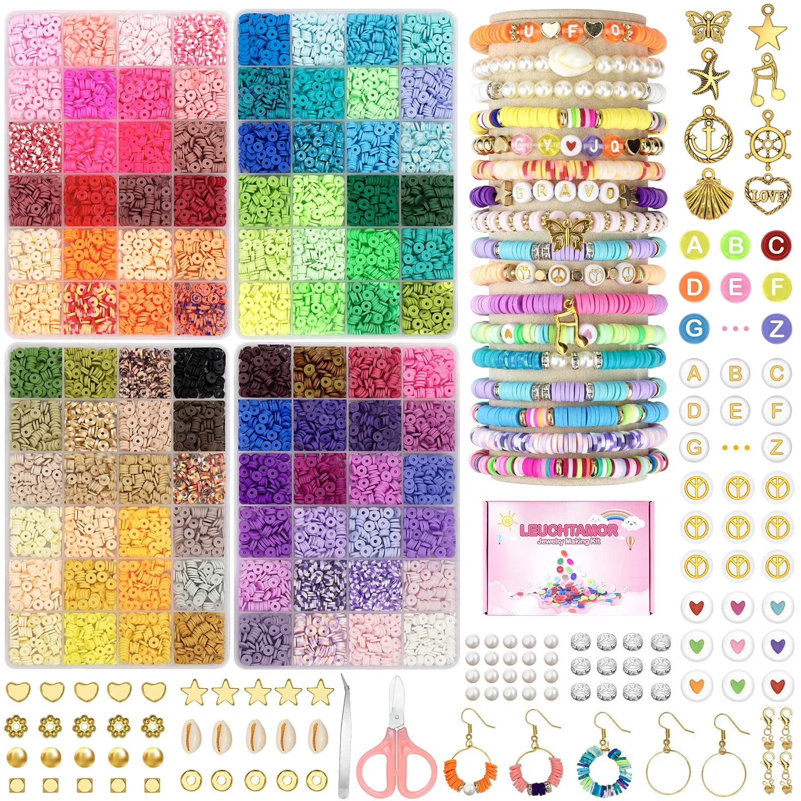 Factory Customization Eco-Friendly Durable Bracelet Making Set Clay Bead Bracelet Kit for Children's Crafts Make Gifts