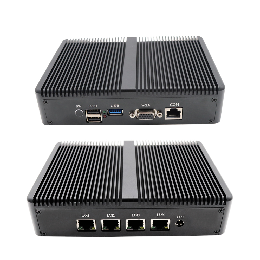 Eglobal безвентиляторный Pfsense, мини-ПК J1900 Quad Core 4 * Intel WG82583 Gigabit Lan брандмауэр многофункциональный маршрутизатор безопасности рабочего стола