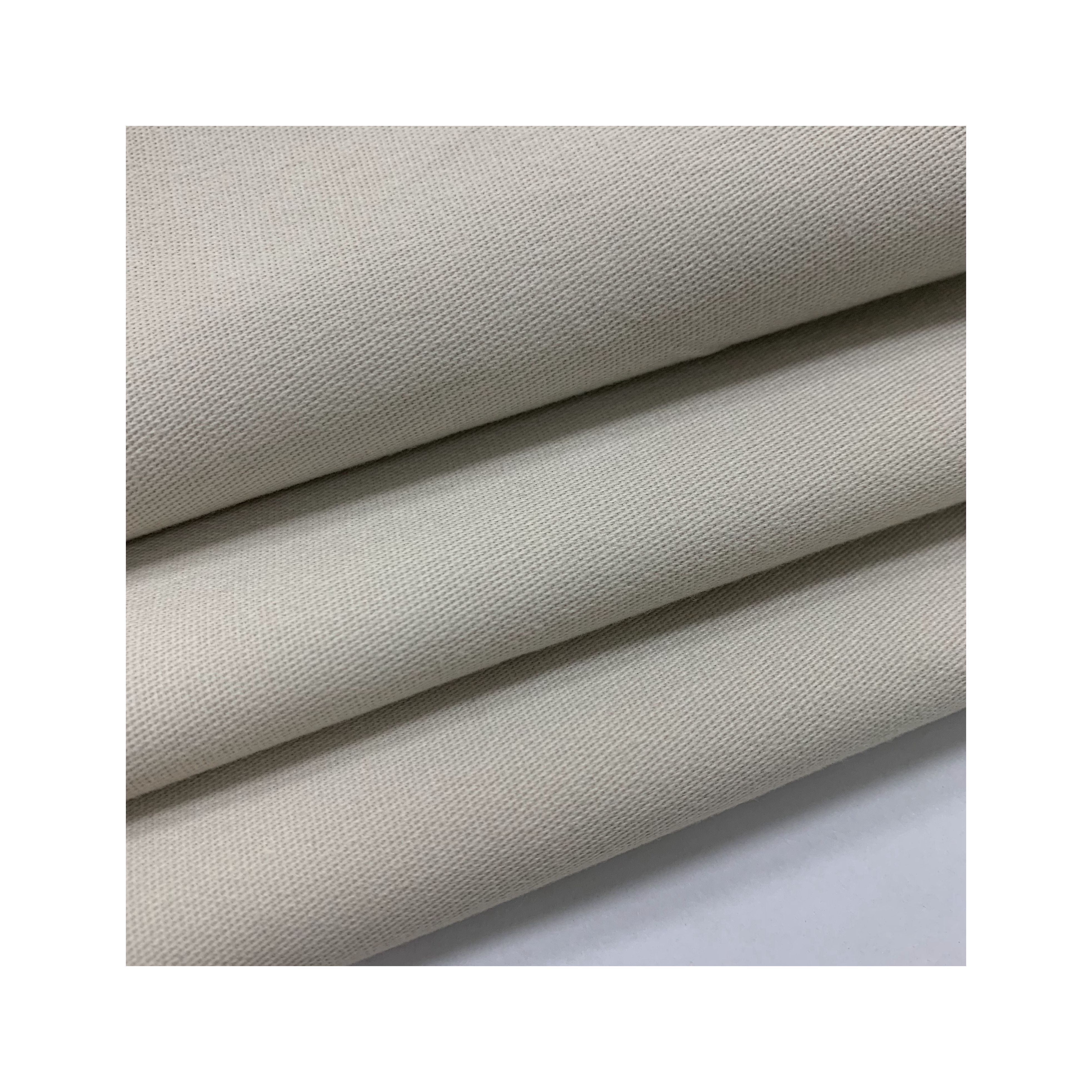 65*40 Factory khaki soft-touch woven plain cotton twill solid color fabric 95% cotton 5% spandex elastic cotton fabric for pants