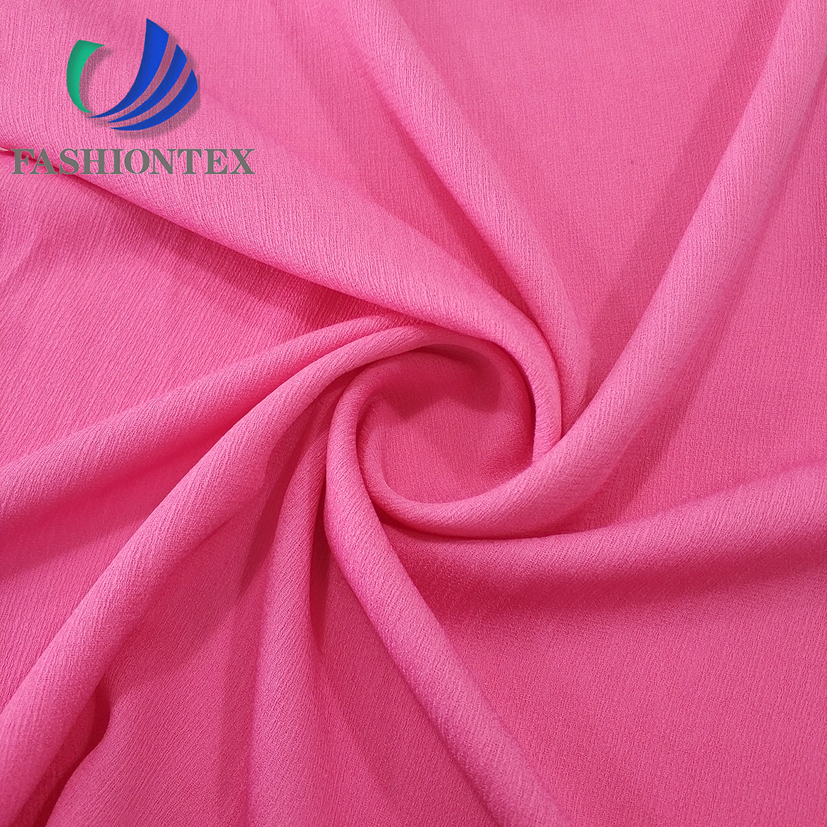 Fashiontex 75*150 twisting yoryu chiffon fabric 100%polyester chiffon crepe fabric