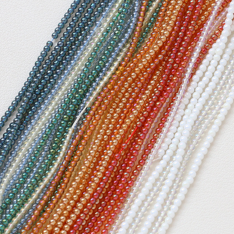 Hobbyworker 10strabds/bag 2mm Colorful Crystal Glass Seed Beads for Diy Handmade Jewelry Making Material B0761