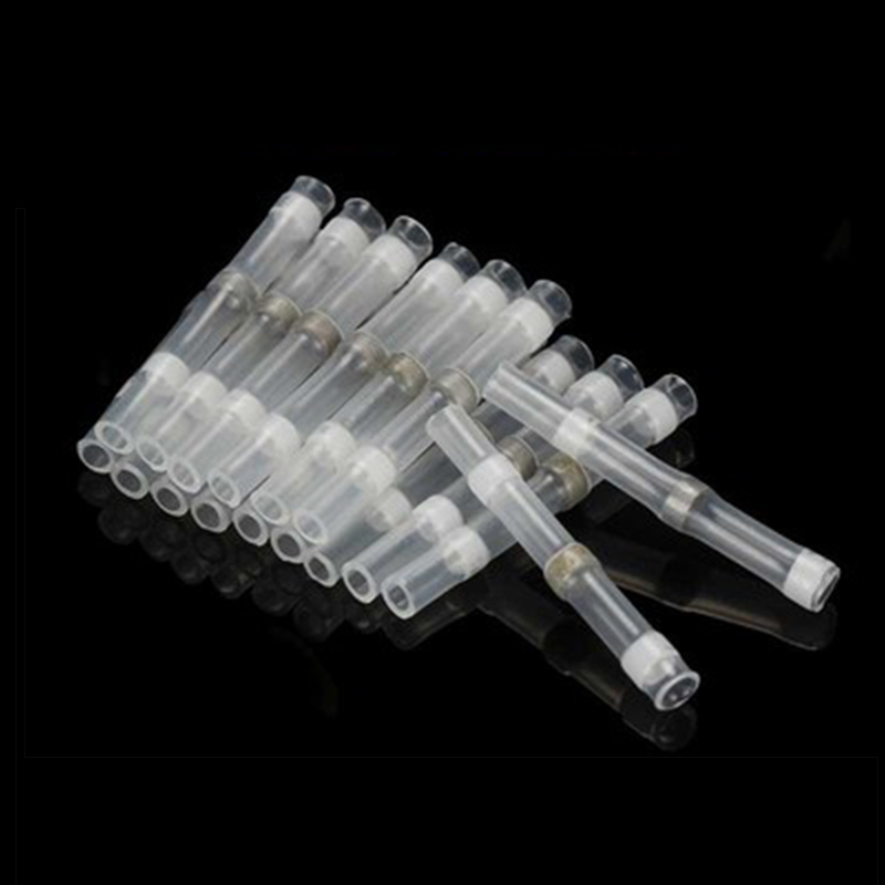 100pcs/Lot Electrical Waterproof Seal Heat Shrink Butt Terminals Solder Sleeve Wire Connectors Practical white Model Number:S11