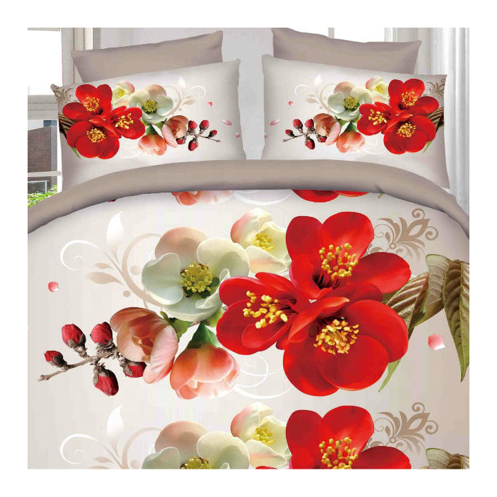3D printed Textile fabric wholesale 100% Polyester Bed Making Bed Sheets Printed Fabric Linen Woven