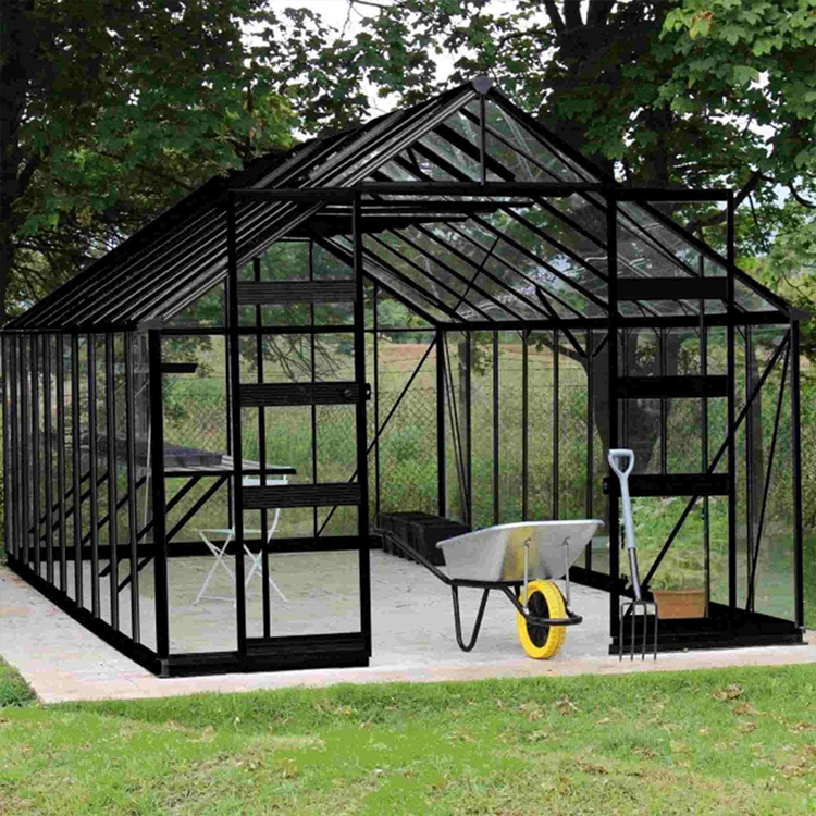 Customized size luxury hobby glass green house mini glass gardening greenhouse