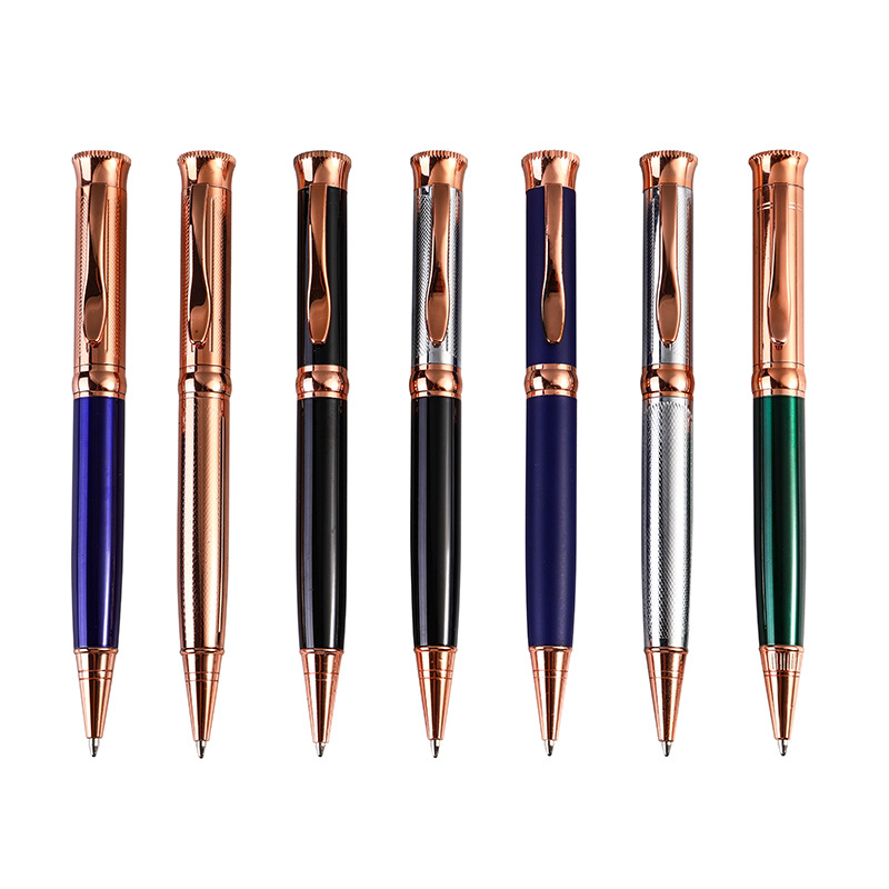 Custom promotional promotion high quality metal ballpoint invisible green pen with print logo