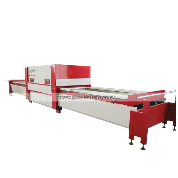 Full Automatic PVC Foil Vacuum Membrane Press Machine with Double Working Tables for Woodworking