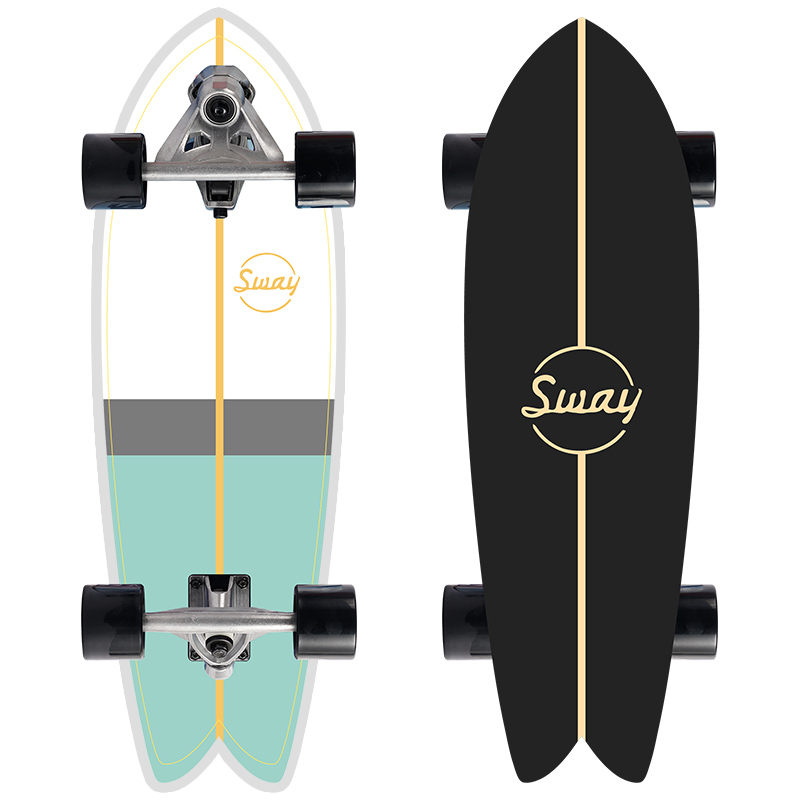 Раскачивания CX7 оптовая продажа землю для занятий серфингом Surfskate 32 дюймов 7 слоев настил из клена скейтборд с S7 грузовик Surfskate
