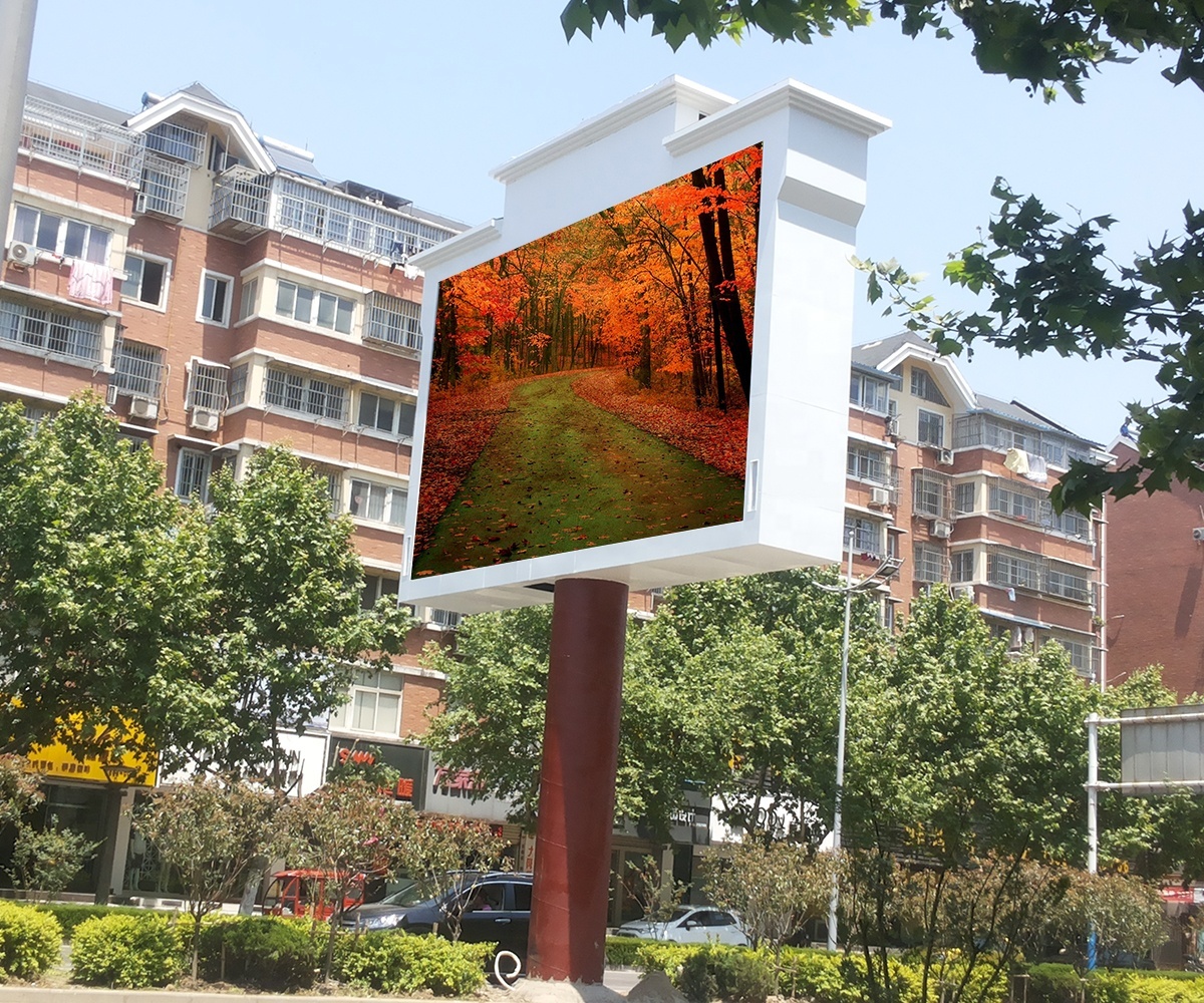 Commercial Ads Screen LED Advertising Player P10 Street LED Advertising Display Board Iron Led Video Wall Outdoor IP65 140 10mm