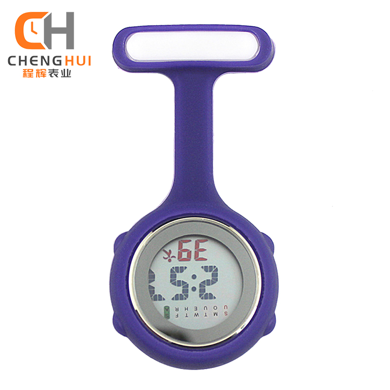 New Silicon Pocket Digital Nurse Watch Pendant Doctors Nurses Clasp Portable pocket watches