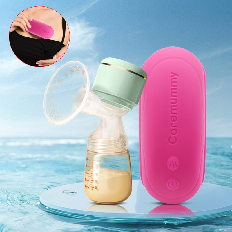 Caremummy Premium Warming Lactation Massager Medical Silicone Improve Milk Flow Engorgement Waterproof Breast Care Massager