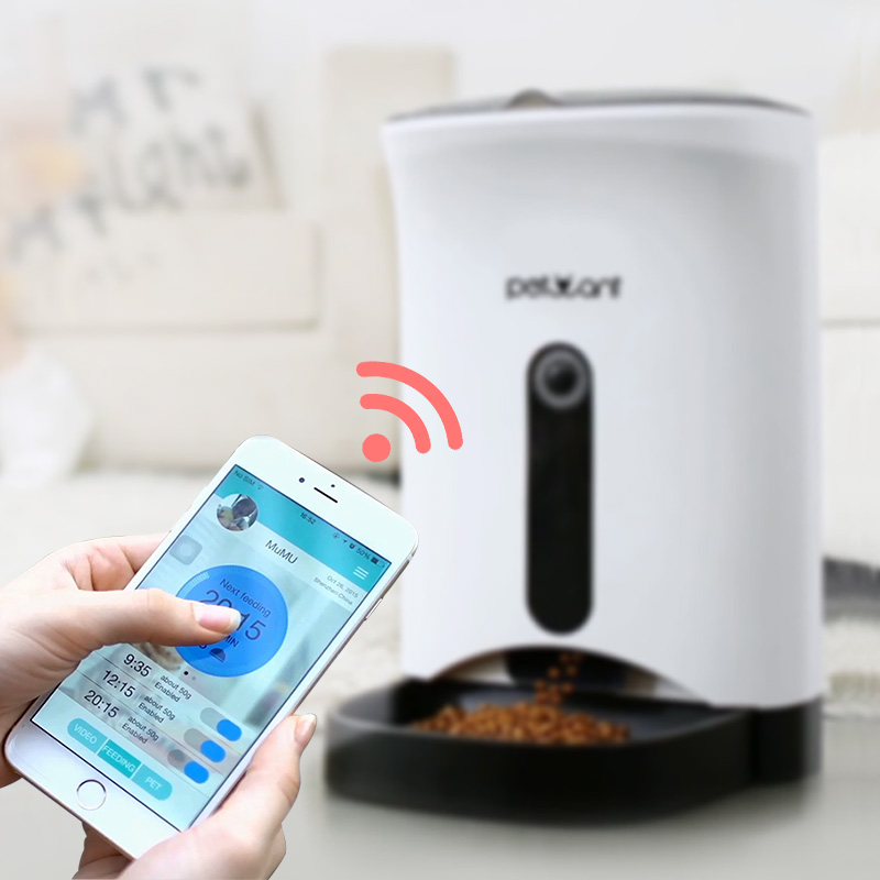 Petwant Smart Wifi пульт дистанционного управления Автоматический Питатель миски для домашних животных