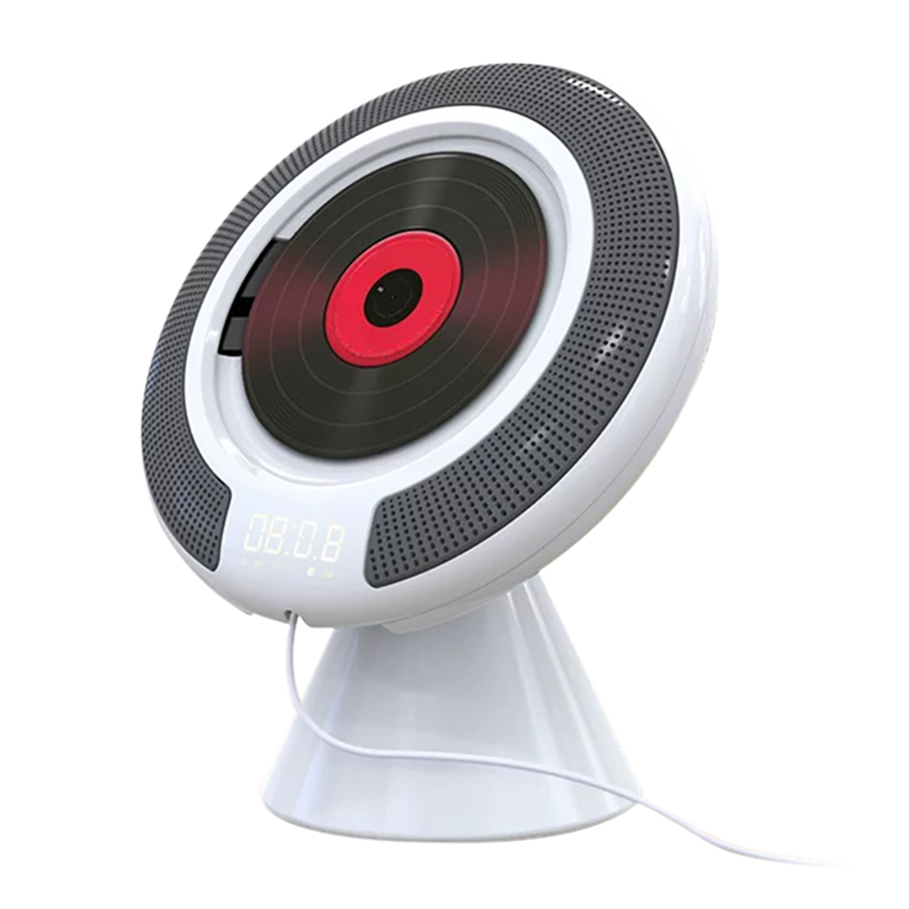 Портативный CD-плеер Bluetooth динамик проигрыватель на стене компакт-диска музыкальный плеер FM радио с ЖК-дисплеем