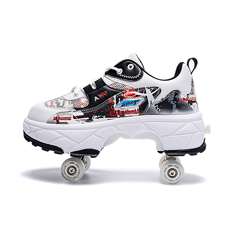 Custom Roller Skating Shoes Detachable Kick Roller Skate Shoes Unisex Size 33-43 children shoes for girls with heels