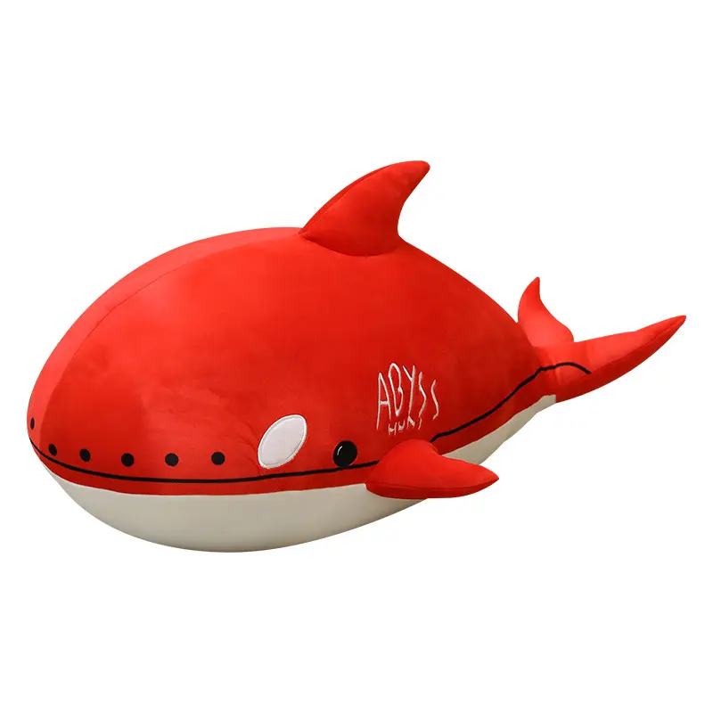 Wholesale 75cm Red Stuffed Plush Toys Whale-toy-wholesale-high-quality Giant