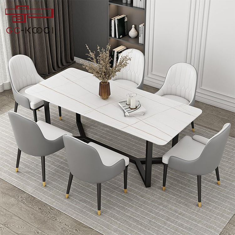 modern marble dining table set dining room furniture rectangular dining tables and chair