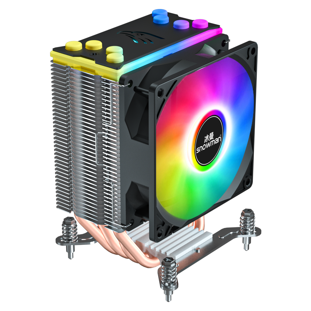 Снеговик новый стиль, 4 тепловых трубки, кулер для процессора, 4pin RGB PC, тихий для LGA 1700/1200/1150/1151/1155/1156/1366 i3/i5/i7/i9