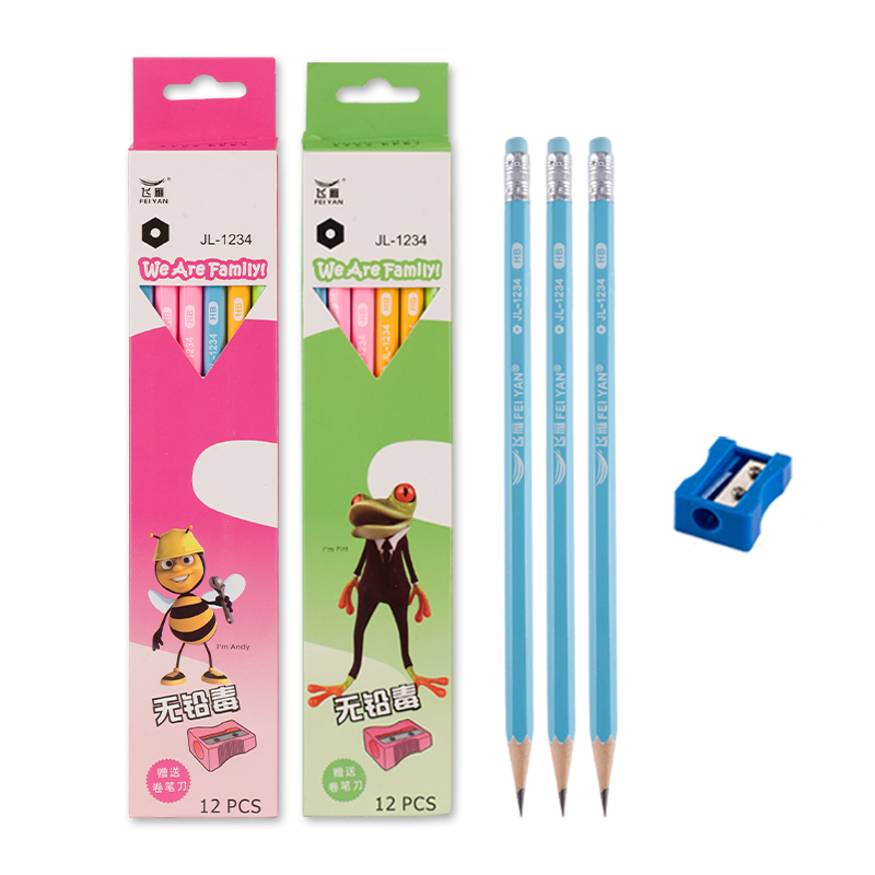 Personal HB Pencils and Erasers Bulk Pantone Black Custom Body OEM Wood School Office pencil set
