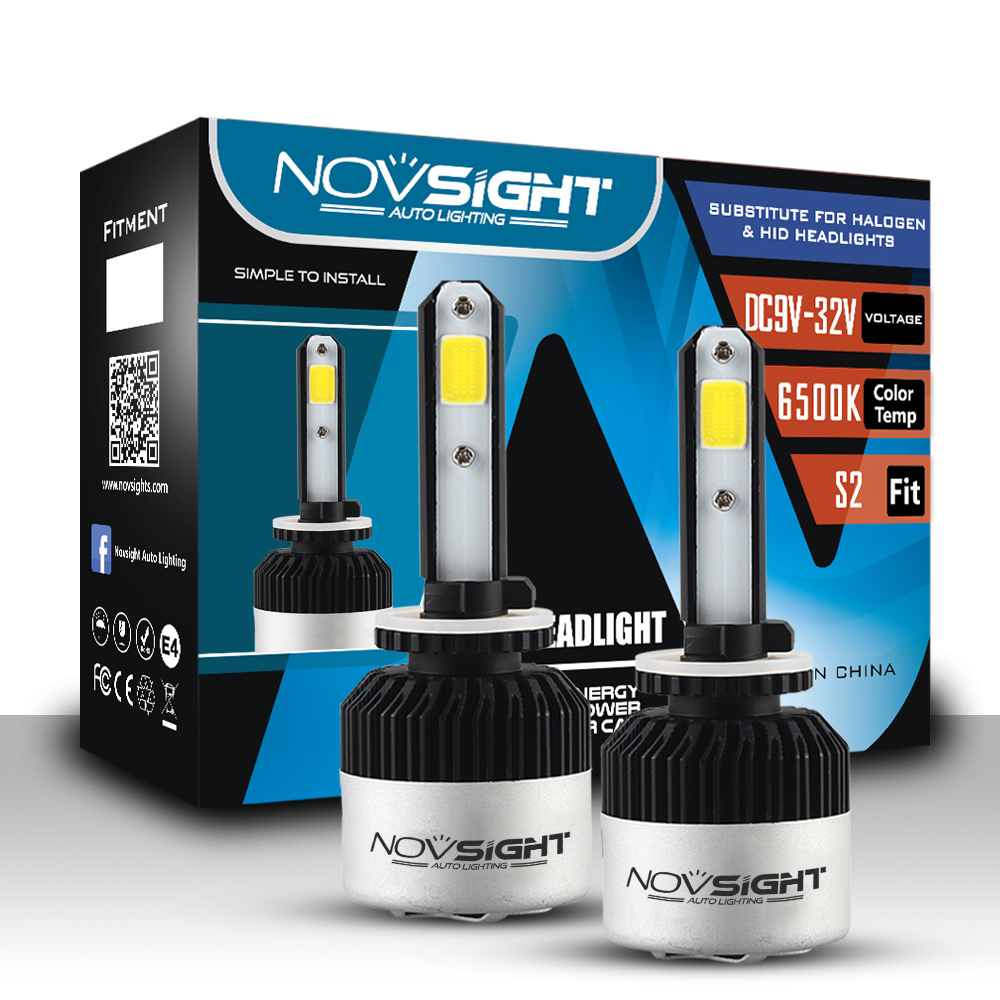 Novsight s2 72W фары для 9000Lm 9005 H7 автоматическая система освещения luces автомобиля светодиодные лампочки Универсальный volvo h11 nighteye h4 светодиодные фары