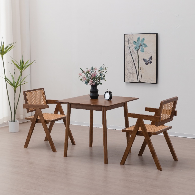 Hot Sale Modern Simple Design Chair Dining Room Nordic Wooden Leisure Chair Dining Rattan Chair Living Room Furniture