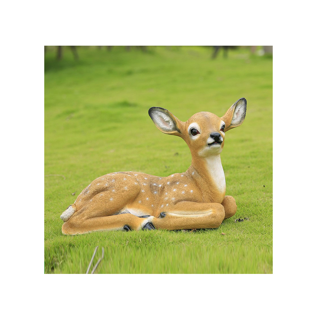 Polyresin Statue Garden Deer Outdoor Home Vintage Resin Decoration Christmas figure Life Size Resin Statue