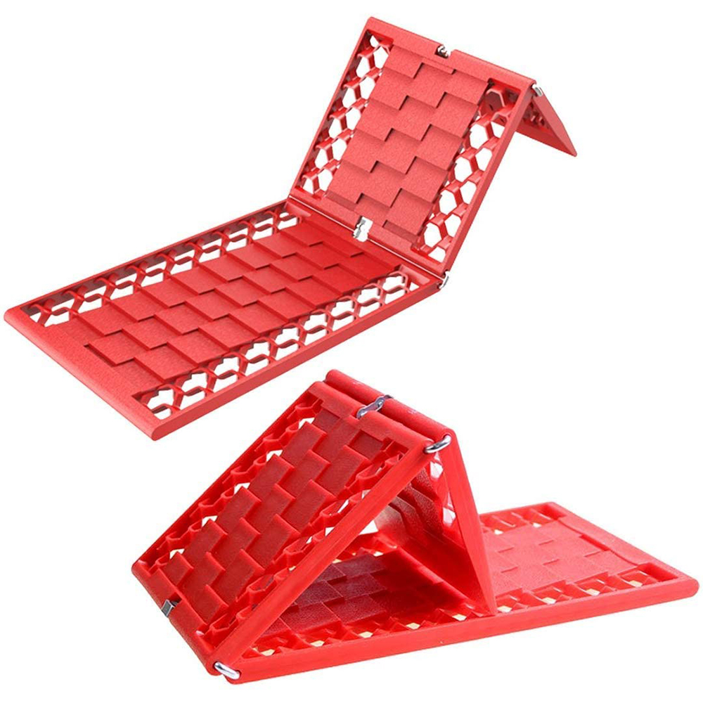 2 PCS Wear Resistance and High Low Temperature Portable Anti-skid Pad Recovery Tracks Car Emergency Board
