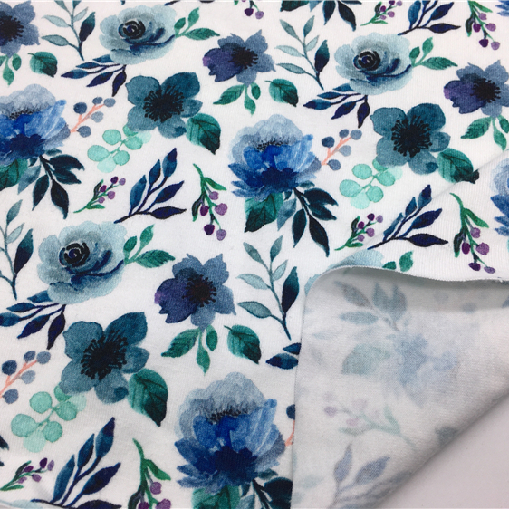 Low MOQ Supplier to Europe Digital Printing 95% Cotton 5% Lycra Fabric Trendy upholstery Cut Pieces Of Ladies Fabric By The Yard
