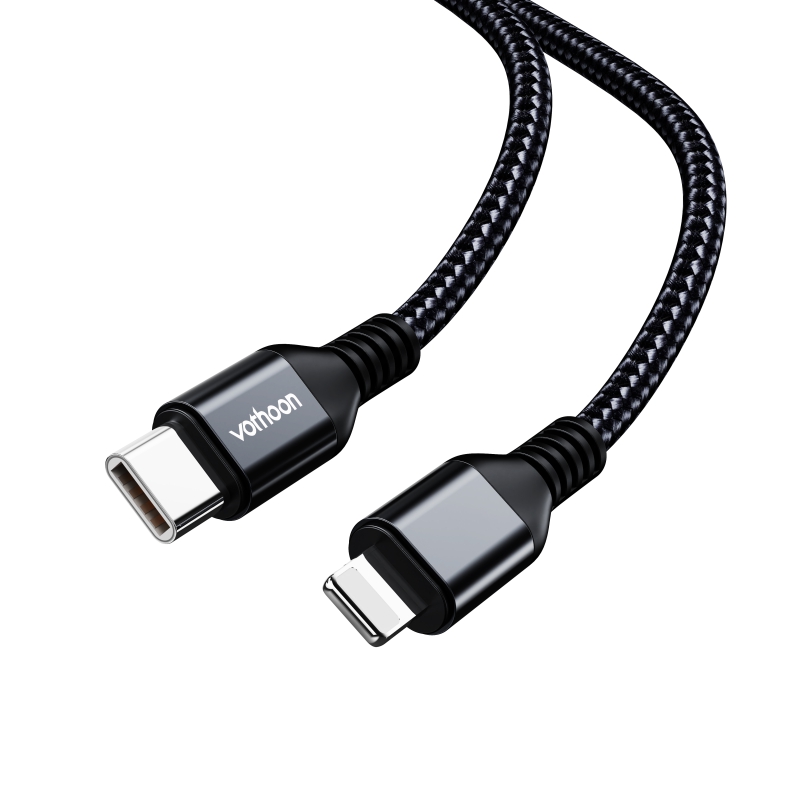 Fast Charging 20W USB C Type C to IOS Lightnning PD Quick Nylon Braided Data Cable