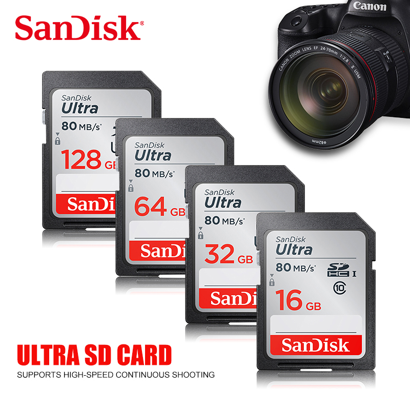 Оптовая продажа, SD-Карта SanDisk 16 ГБ, флэш-карта памяти для видеокамеры