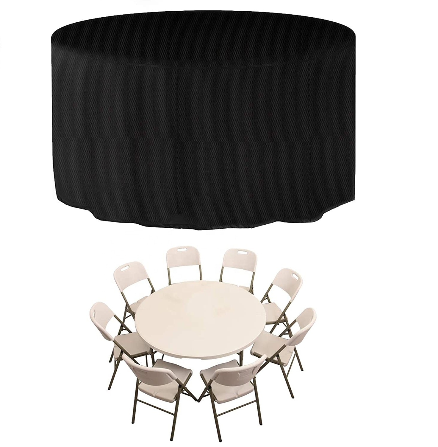 kly outdoor waterproof round patio table chair 8 seater circular patio set cover