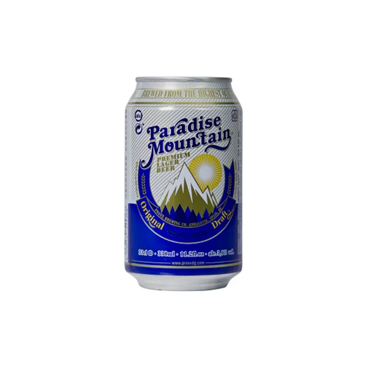 "BEER PARADISE MOUNTAIN" LAGER BEER CANNED 5.0% ALC. 33CL