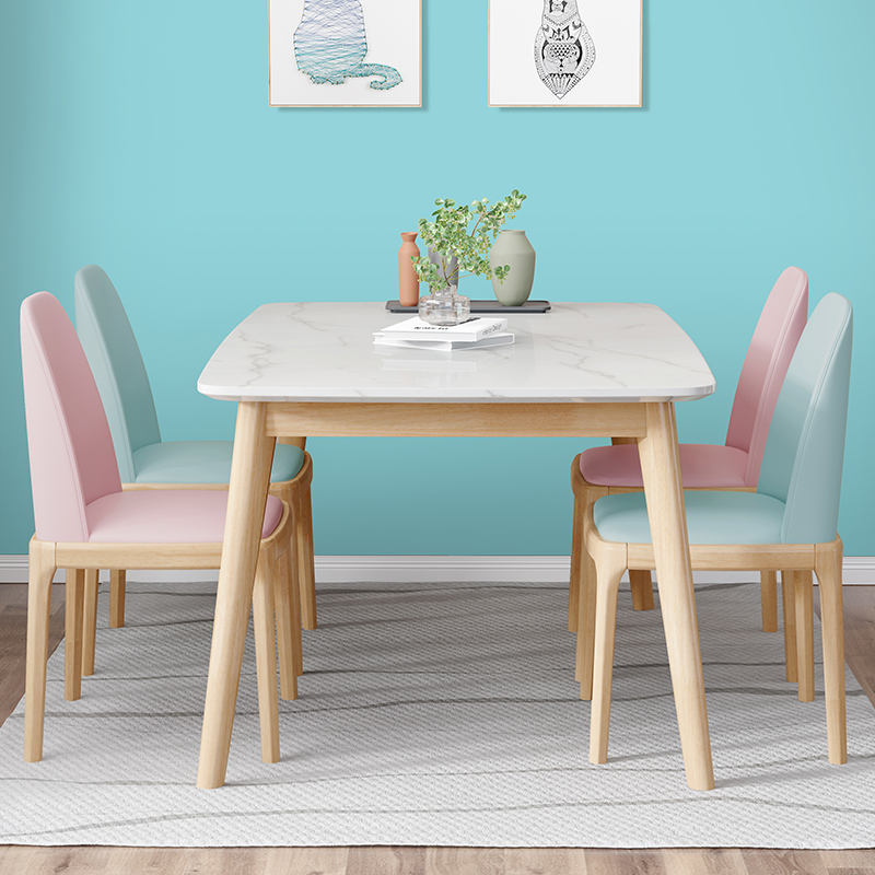 High Quality 4 Seaters Dining Room Furniture Top Beech Wood leg Dining Table