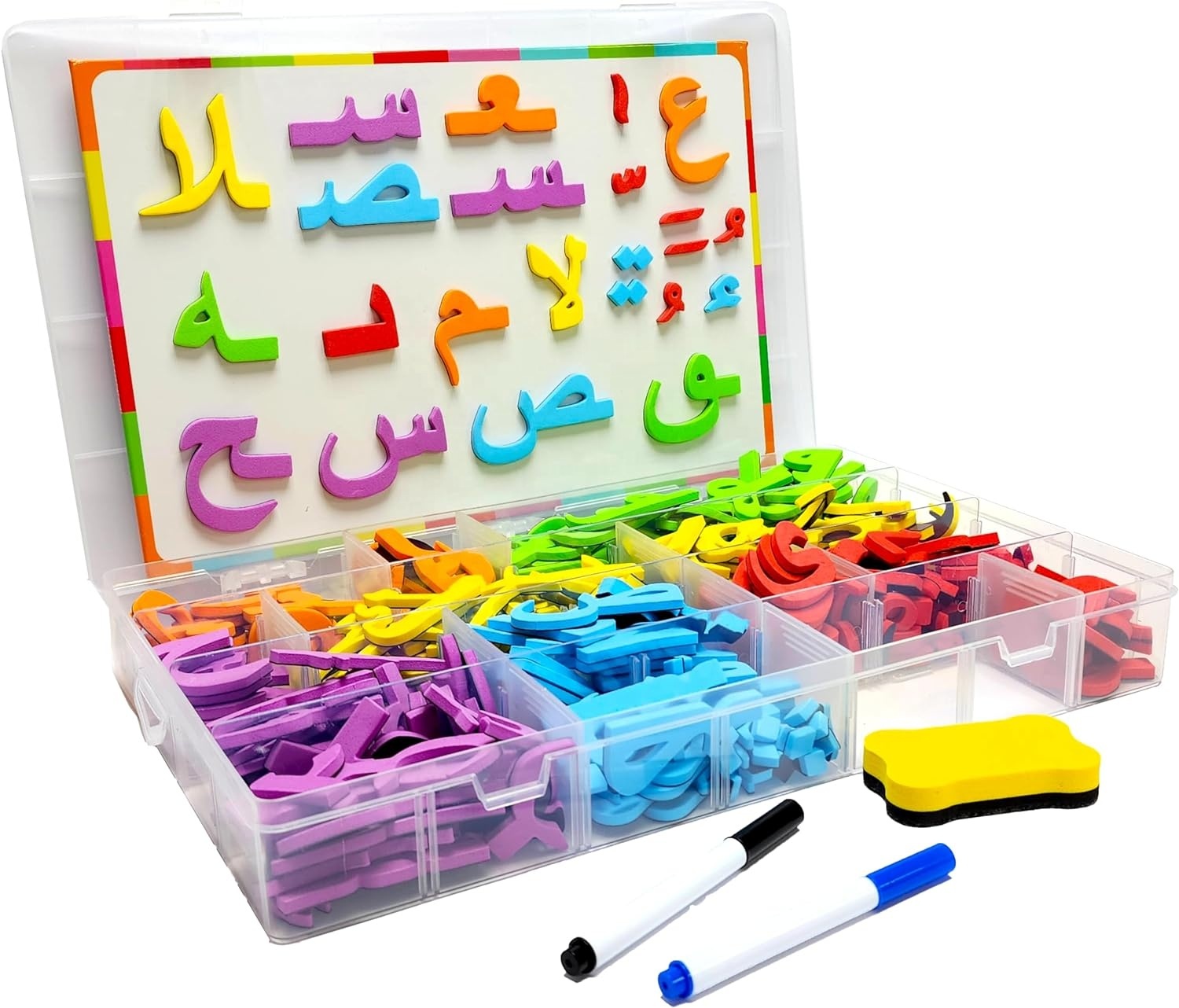 389 PC Arabic Magnetic Letters and Numbers EVA Foam Magnetic Alphabet Sticker Magnetic Board Educational Toys Learning Arabic