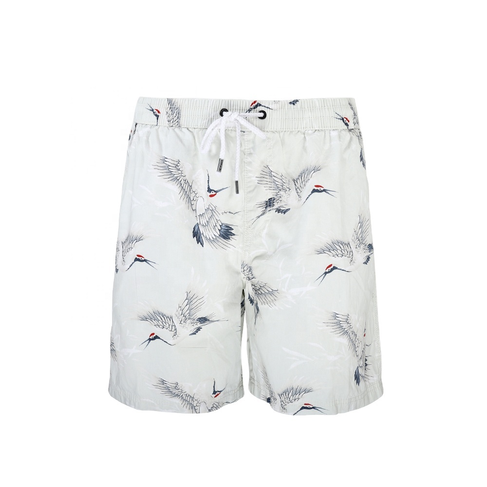 Nw style custom brand 100% cotton colorful printed short beach short pants for men