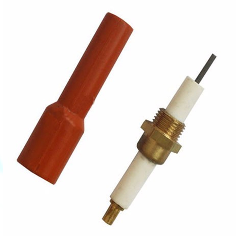 Electrode with silicone plug